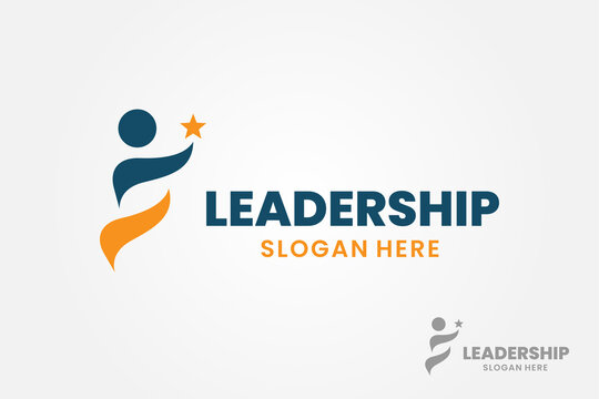 Success people logo template design. Leadership logo concept. Healthy life vector illustration.