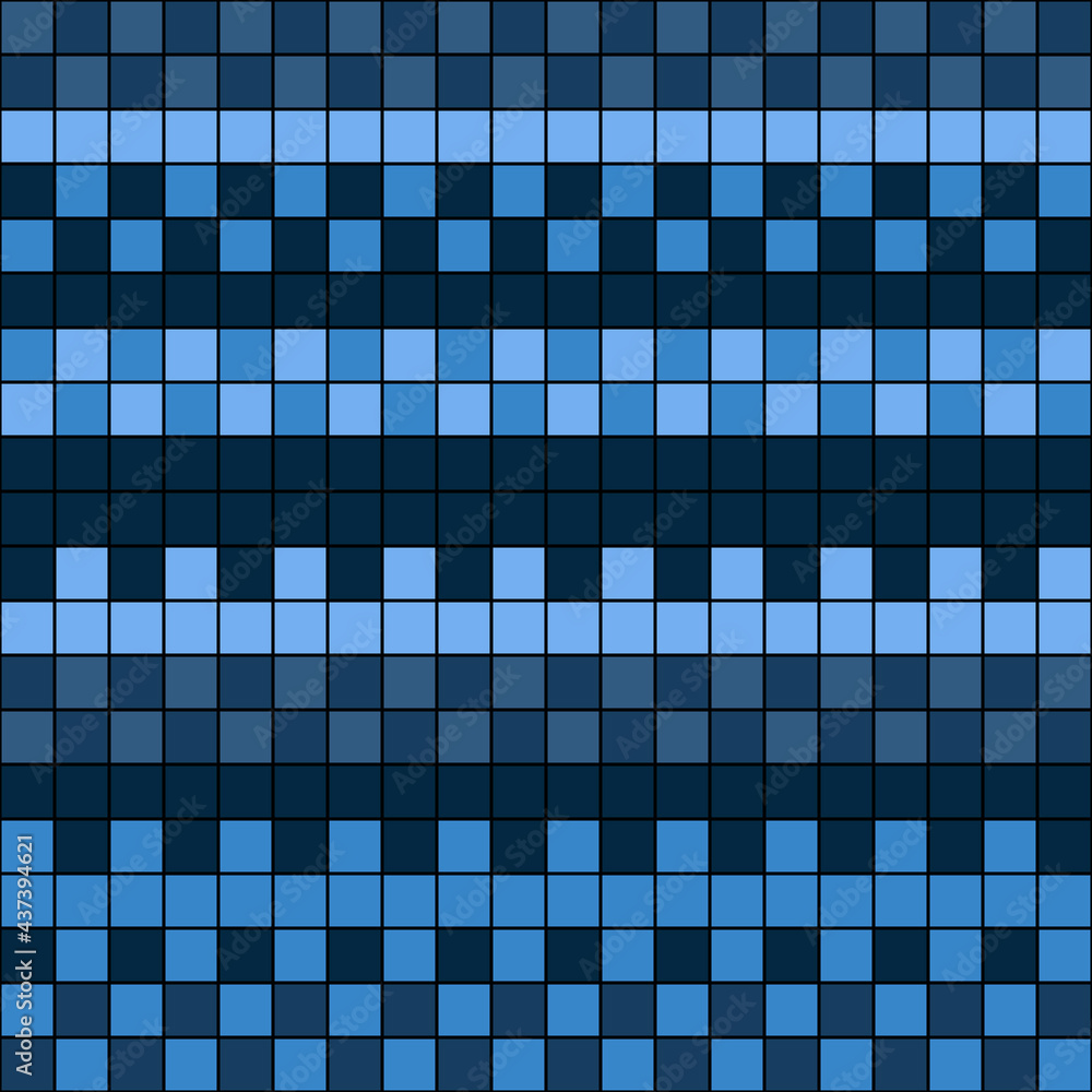 Poster blue vector checkered tile. vector squared seamless and checker tile.