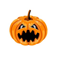Halloween pumpkin on white background in vector EPS8