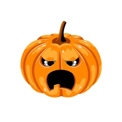 Halloween pumpkin on white background in vector EPS8