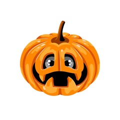 Halloween pumpkin on white background in vector EPS8