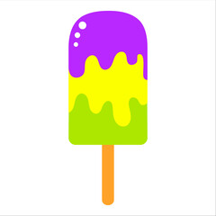 Popsicle ice cream icon.Vector illustration.