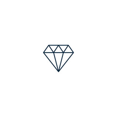 Diamond minimal outline icon