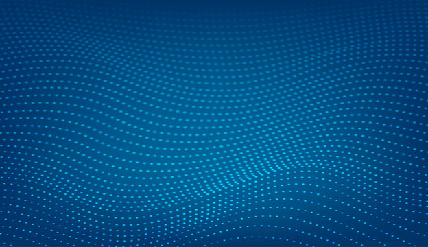 3d Halftone Pattern Abstract blue dots vector stock illustration