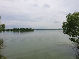 clouds over the river