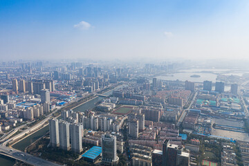 Fototapeta premium aerial view of the city
