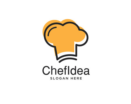 cooking hat logo vector simple design template