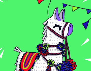 Birthday Card Decorated  With Body Ornaments