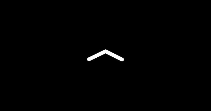 4K stock video. Arrow animation for social media app. motion animated footage. swipe up icon, transparent background with alpha channel, Arrow up, pointer, upward. seamless loop, Motion graphic design