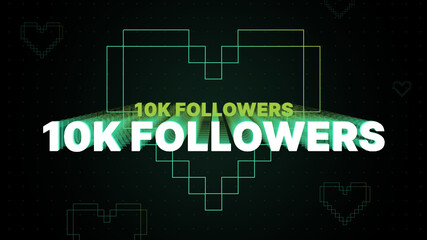 10K Followers banner for a social media design post