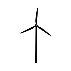 Windmill eco-friendly electricity on a white background.