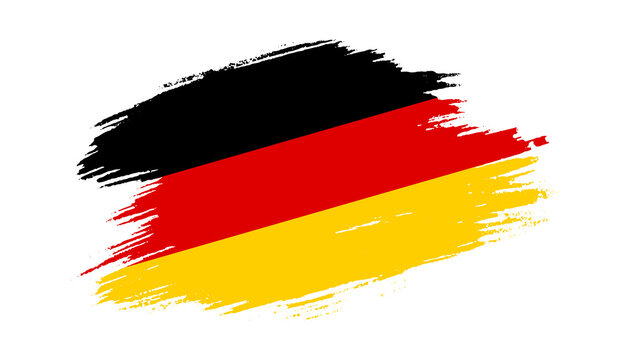 Patriotic of Germany flag in brush stroke effect on white background