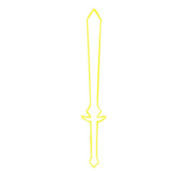 Yellow shining sword