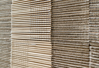 Pile of cardboard for packaging
