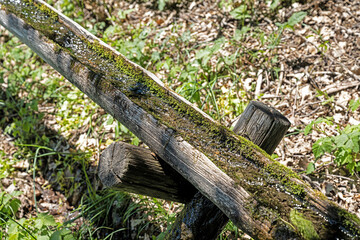 Wasserleitung aus Holz, ob Naters, Goms, Kanton Wallis, Schweiz