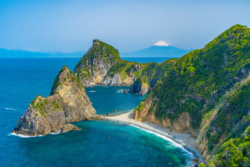 Naklejka premium 千貫門 富士山と駿河湾