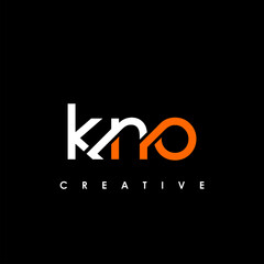 KNO Letter Initial Logo Design Template Vector Illustration - obrazy, fototapety, plakaty