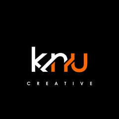KNU Letter Initial Logo Design Template Vector Illustration