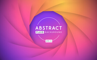 Gradient abstract 3D fluid background. Modern cover design. Vector illustration