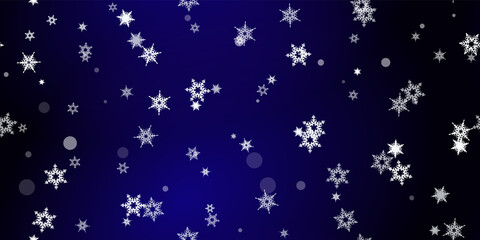 Falling Snowflakes seamless pattern flying snow