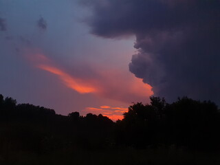 sunset in the mountains