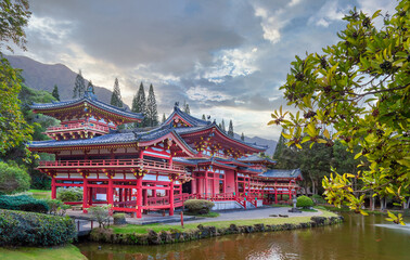 Byodo-In Temple at the Valley of the Temples (Oahu, Hawaii)