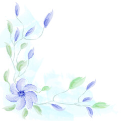 Fototapeta na wymiar Flowers in watercolor. Spring flowers. Summer flowers. Pattern. Postcard. Summer background. Screensaver for flowers