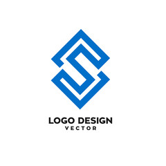 Geometric S Symbol Logo Design Vector
