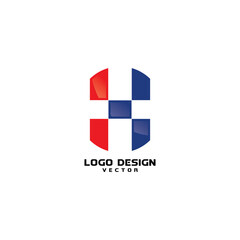 H Symbol Logo Design Vector