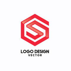 S Symbol Line Art Icon Logo Design Vector