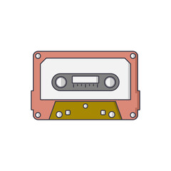 flat icon cassette. Vector illustration.