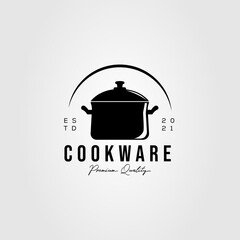 cookware cooking steam pan logo vector illustration design