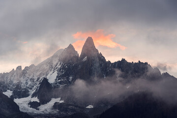Aiguille Du Dru, Charmonix in the morning
