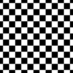 Black and white squares, vector pattern, seamless chess background