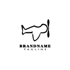 airplane logo icon template vector illustration