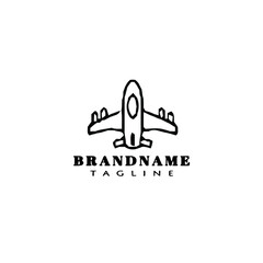 airplane logo icon template vector illustration