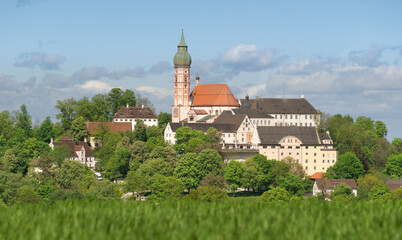 Fototapeta premium Berühmtes Kloster Andechs in Bayern, Deutschland