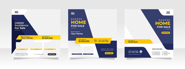 Home sale social media post banner template