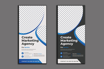 DL Flyer Template Design Corporate Rack Card and Rollup Banner