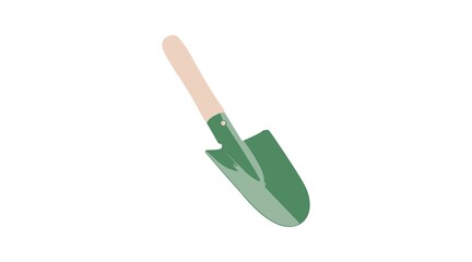 Vector Isolated Illustration of a Small Garden Shovel