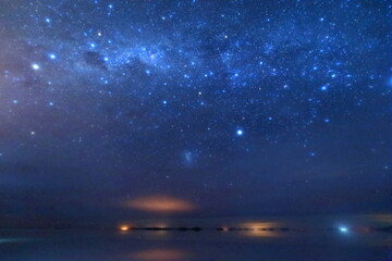 Fototapeta na wymiar Starlights in Uyuni Salt Flat, Bolivia