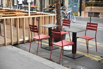 Terrasse éphémère à Paris, France