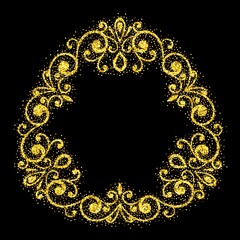 Retro shiny frame or border. Vector illustration.