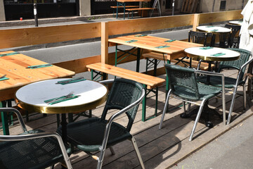 Terrasse éphémère à Paris, France