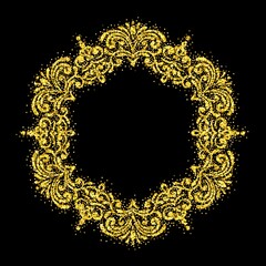 Retro shiny frame or border. Vector illustration.