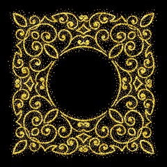 Retro shiny frame or border. Vector illustration.