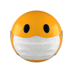 Smiley sphere with antivirus mask