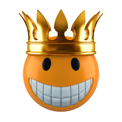 Smiley sphere with golden crown