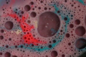 strange galaxy with artificial planets asteroids far from