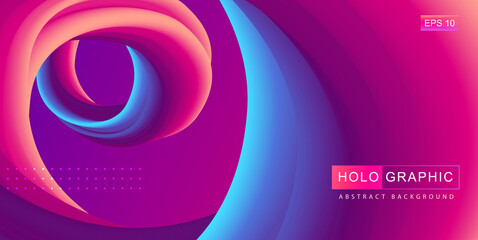 Gradient abstract 3D fluid background. Modern cover design. Vector illustration